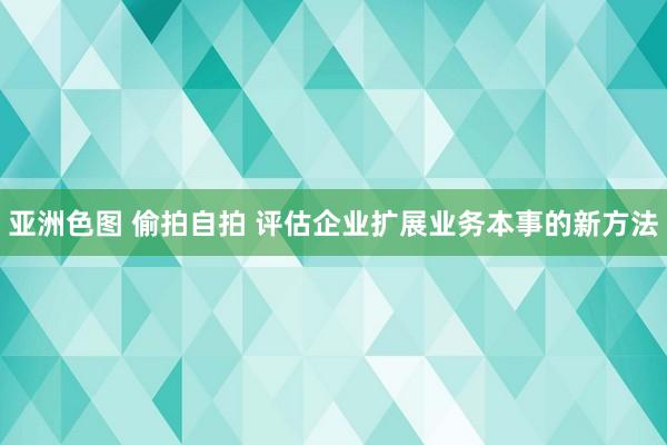 亚洲色图 偷拍自拍 评估企业扩展业务本事的新方法