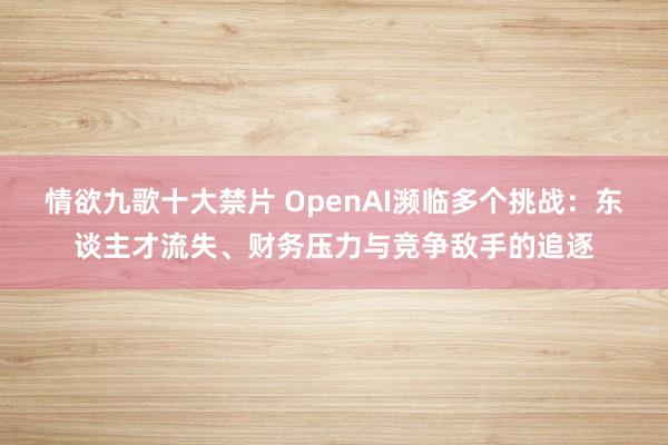 情欲九歌十大禁片 OpenAI濒临多个挑战：东谈主才流失、财务压力与竞争敌手的追逐