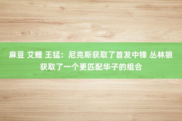 麻豆 艾鲤 王猛：尼克斯获取了首发中锋 丛林狼获取了一个更匹配华子的组合