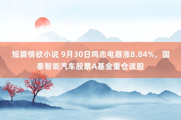 短篇情欲小说 9月30日鸣志电器涨8.84%，国泰智能汽车股票A基金重仓该股