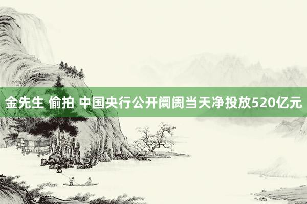 金先生 偷拍 中国央行公开阛阓当天净投放520亿元