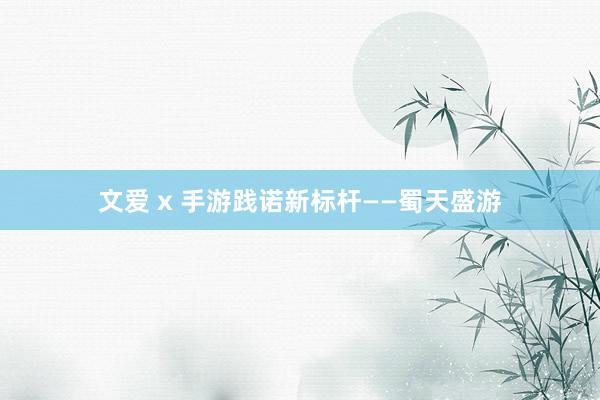 文爱 x 手游践诺新标杆——蜀天盛游