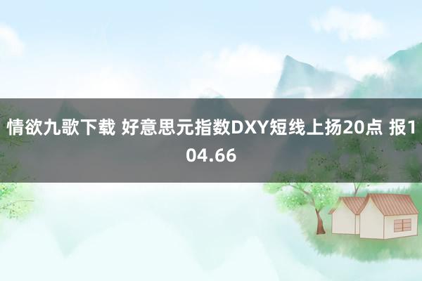 情欲九歌下载 好意思元指数DXY短线上扬20点 报104.66