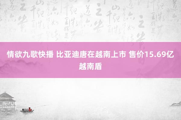 情欲九歌快播 比亚迪唐在越南上市 售价15.69亿越南盾