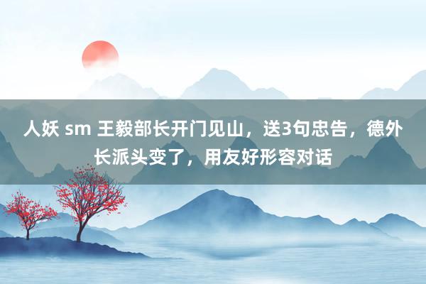 人妖 sm 王毅部长开门见山，送3句忠告，德外长派头变了，用友好形容对话