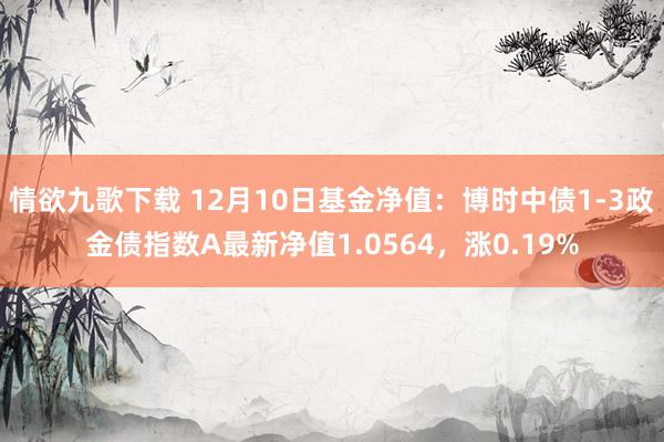 情欲九歌下载 12月10日基金净值：博时中债1-3政金债指数A最新净值1.0564，涨0.19%