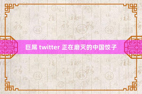 巨屌 twitter 正在磨灭的中国饺子