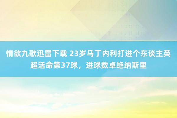 情欲九歌迅雷下载 23岁马丁内利打进个东谈主英超活命第37球，进球数卓绝纳斯里