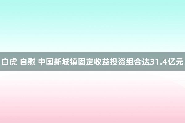 白虎 自慰 中国新城镇固定收益投资组合达31.4亿元