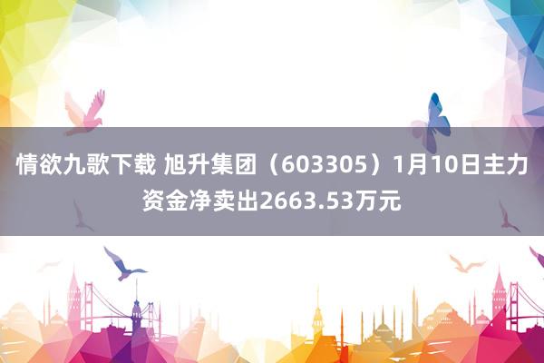 情欲九歌下载 旭升集团（603305）1月10日主力资金净卖出2663.53万元